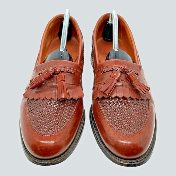 Allen Edmonds Other - Allen Edmonds Cody Tassel Loafer M9.5 D Leather Kiltie Woven Slip On 1849 Chilli